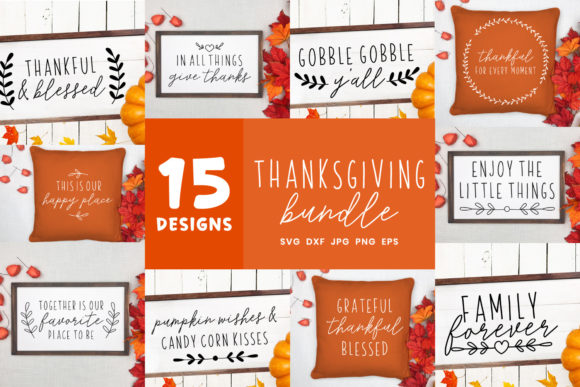 Fall Bundle Autumn Fall Quote Pillow Graphics for Crafts