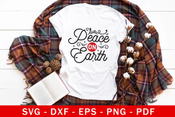 Peace on Earth SVG - Christmas SVG for Crafts and Graphics
