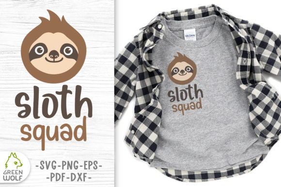 Sloth Squad Svg - Funny Design for Crafts and Graphics