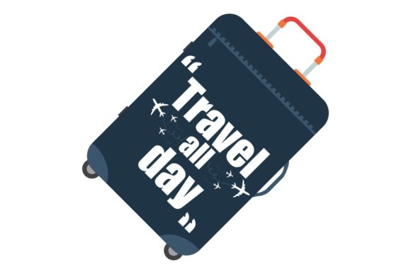 Travel All Day with Bag Quote Graphics for Blogs and Crafts